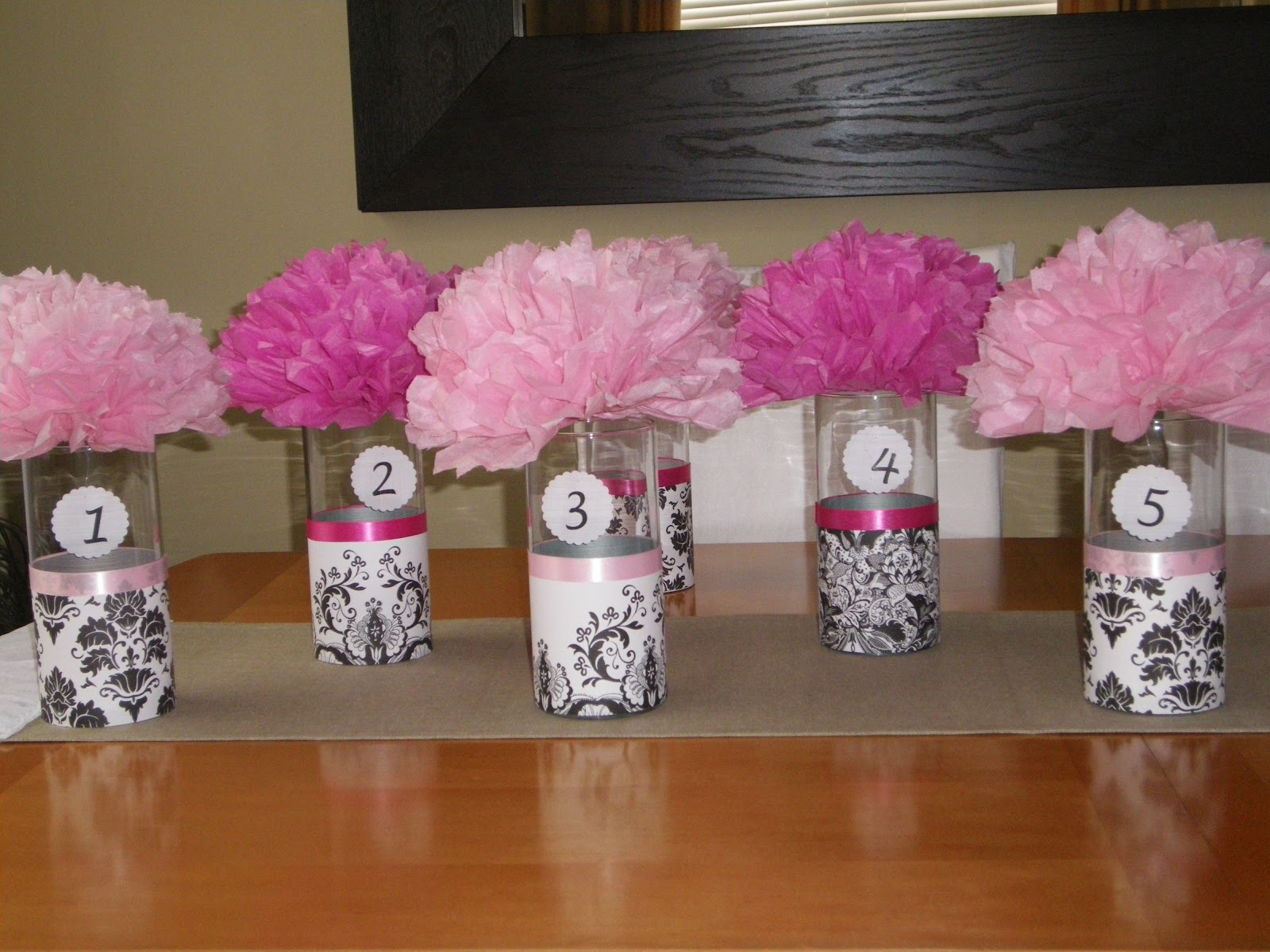 Pom Pom Flower Centerpiece