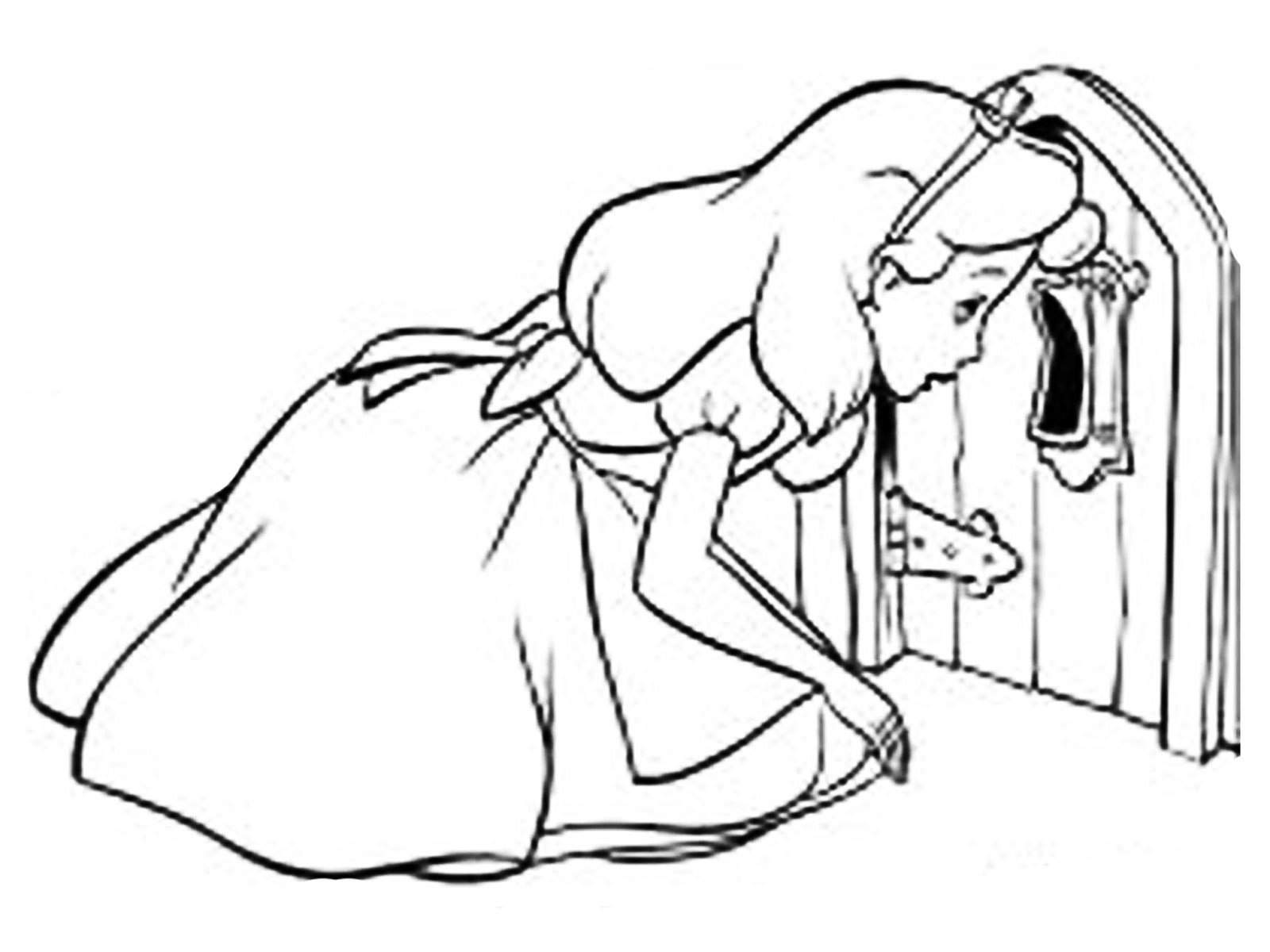 Alice Looking Through The Key Hole