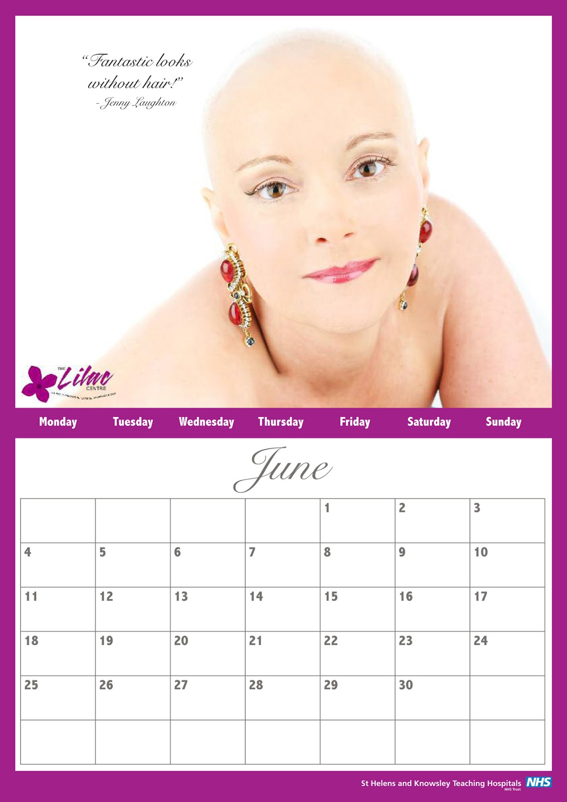 Lilac centre launches "Bald is Beautiful" Calendar