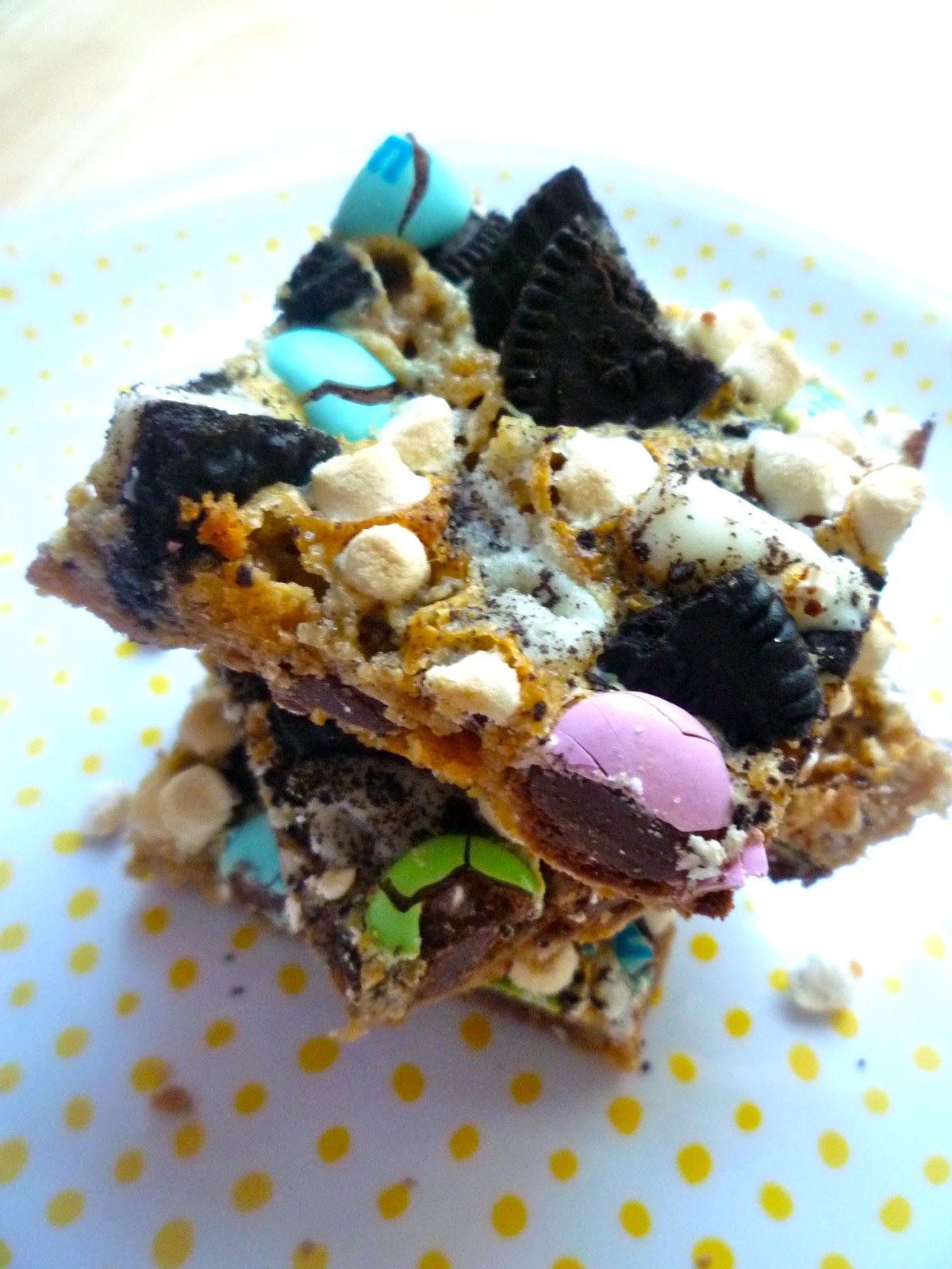 What's Baking in the Oreo M&M Magic Bars with Graham