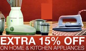 Upto 50% Off + Extra 15% Discount on Select Home & Kitchen Appliances @ Flipkart