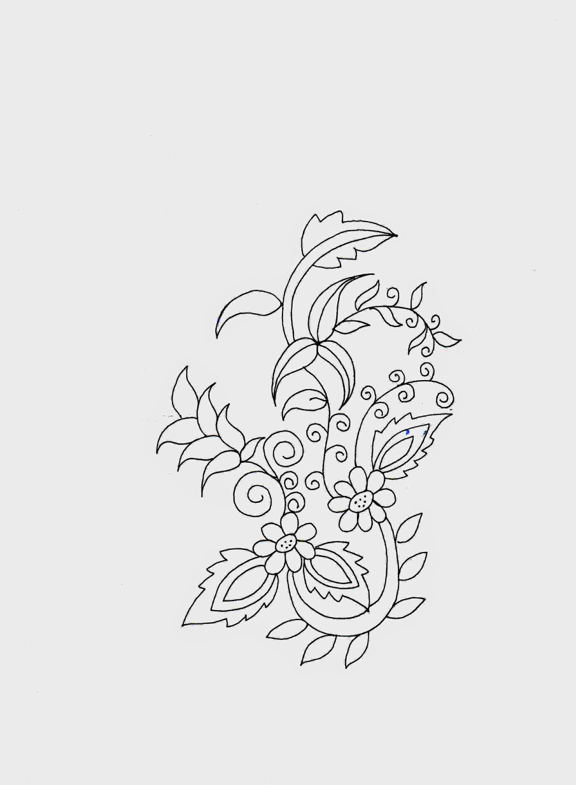 Embdesigntube flowy blouse appliques sketch designs