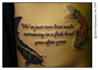 koi fish tattoo, tattooing