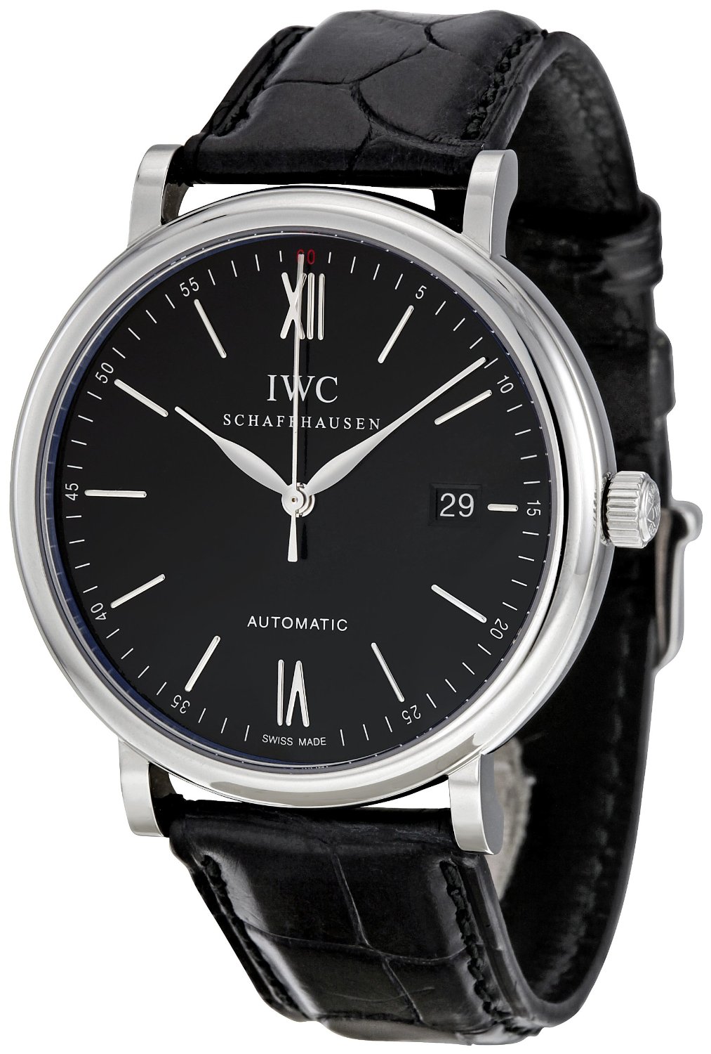 IWC Men's IW356502 Portofino Automatic Black Dial Watch luxury high end
