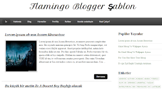 Flamingo Blogger Şablonu