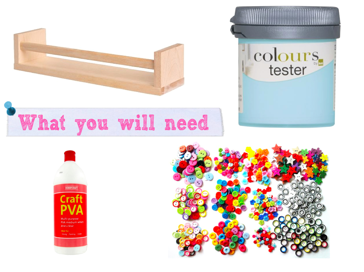 Under The Rainbow Shelf DIY Jelly Button Style