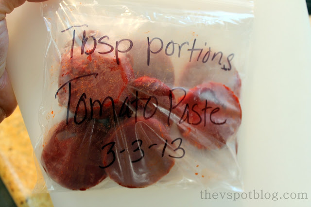 freeze, tomato paste, portions, tablespoon, tomato, preservation