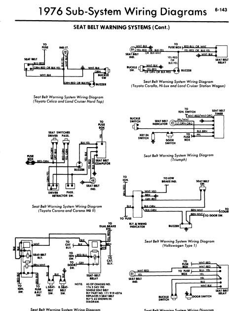 All Models Sub-System Seatbelt Wiring Diagrams | Online Manual Sharing