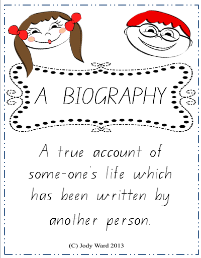 Mrs Ward's Land of the Little Learners: BIOGRAPHY WRITING