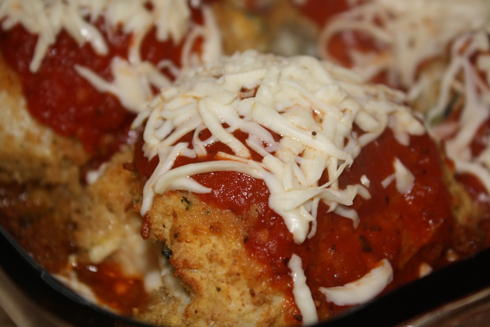 Skinny Jeans Spinach Stuffed Chicken Parmesan