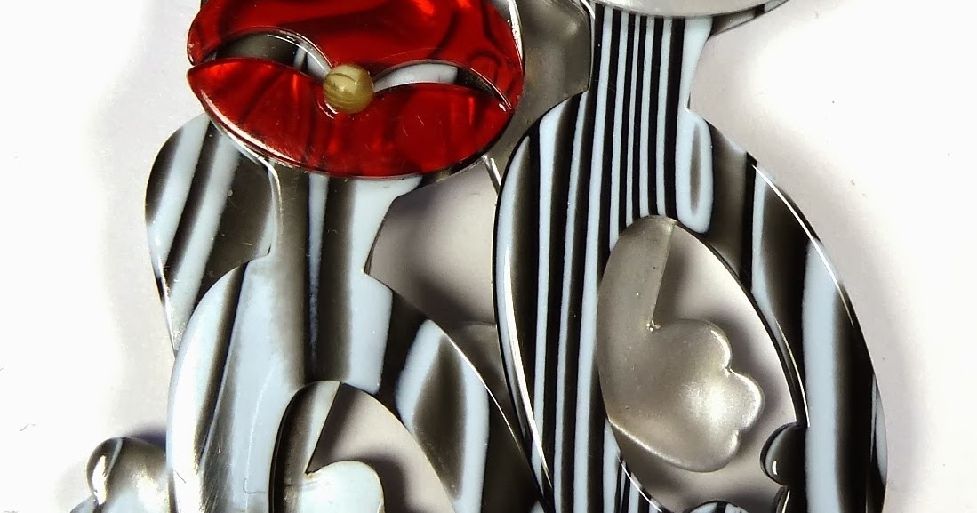 Gillian Horsup Vintage Jewellery LEA STEIN BROOCH DOUBLE FELIX