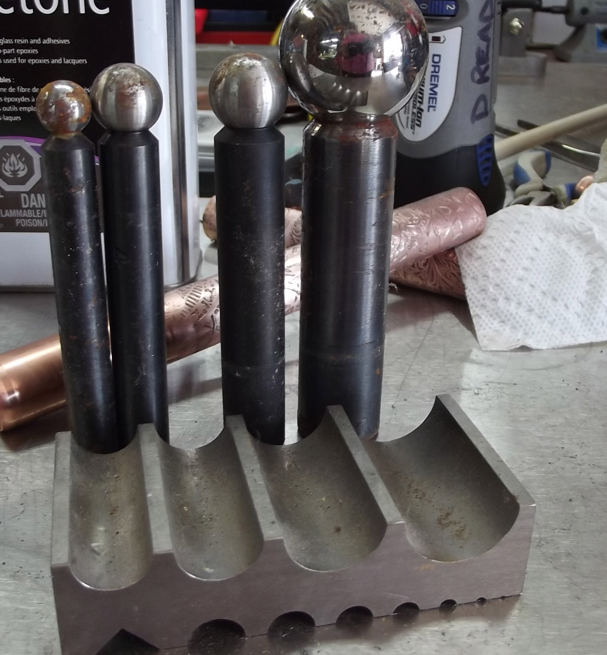 Etching Copper Pipe and Blanks with Zentangle Stamp