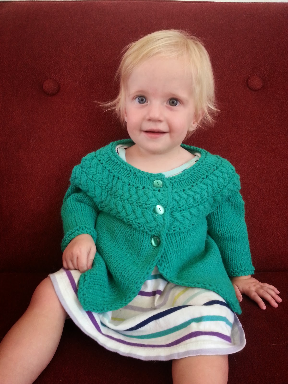 Modern Crafter Sideways Cable Yoke Baby Sweater