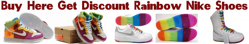 Rainbow nike shoes