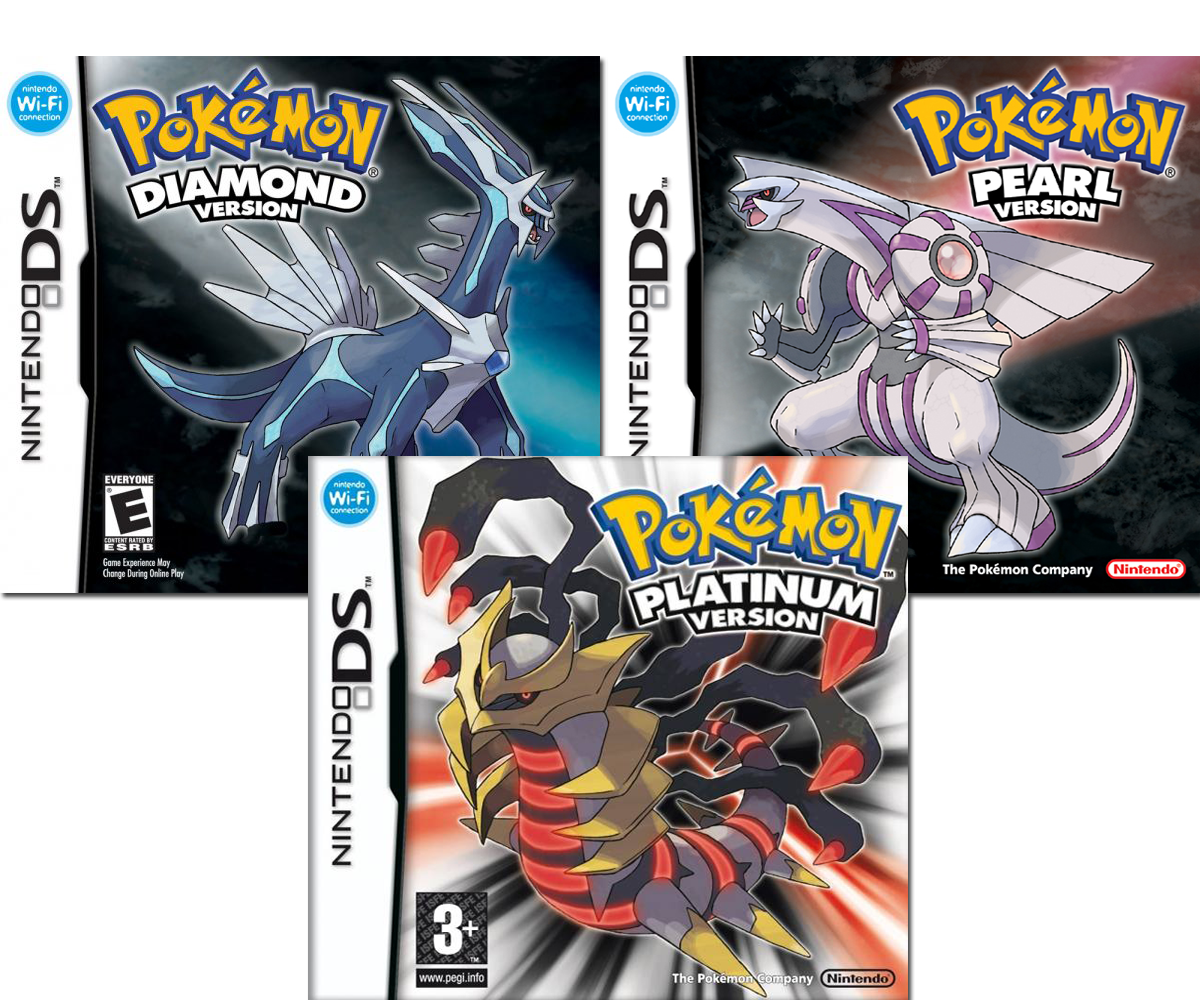 Pokemons iniciais  Pokémon Diamond and Pearl