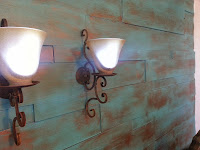 Sconces from Hobby Lobby, Globes from Lowes, Lights are LED lights from Lowes. 