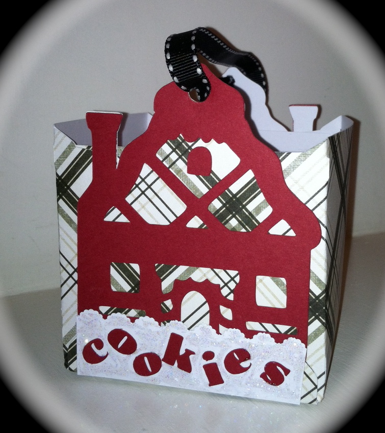 Glitter Panda Cookie Cottage Box Cricut Wrap it Up Cartridge