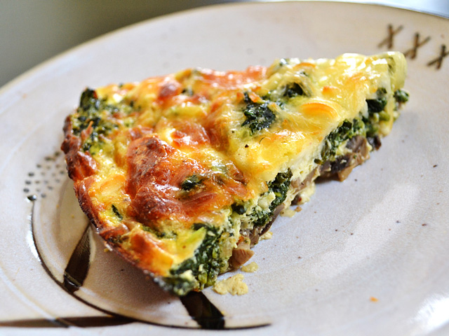 Kneady Business: Spinach, Mushroom & Cottage Cheese Quiche
