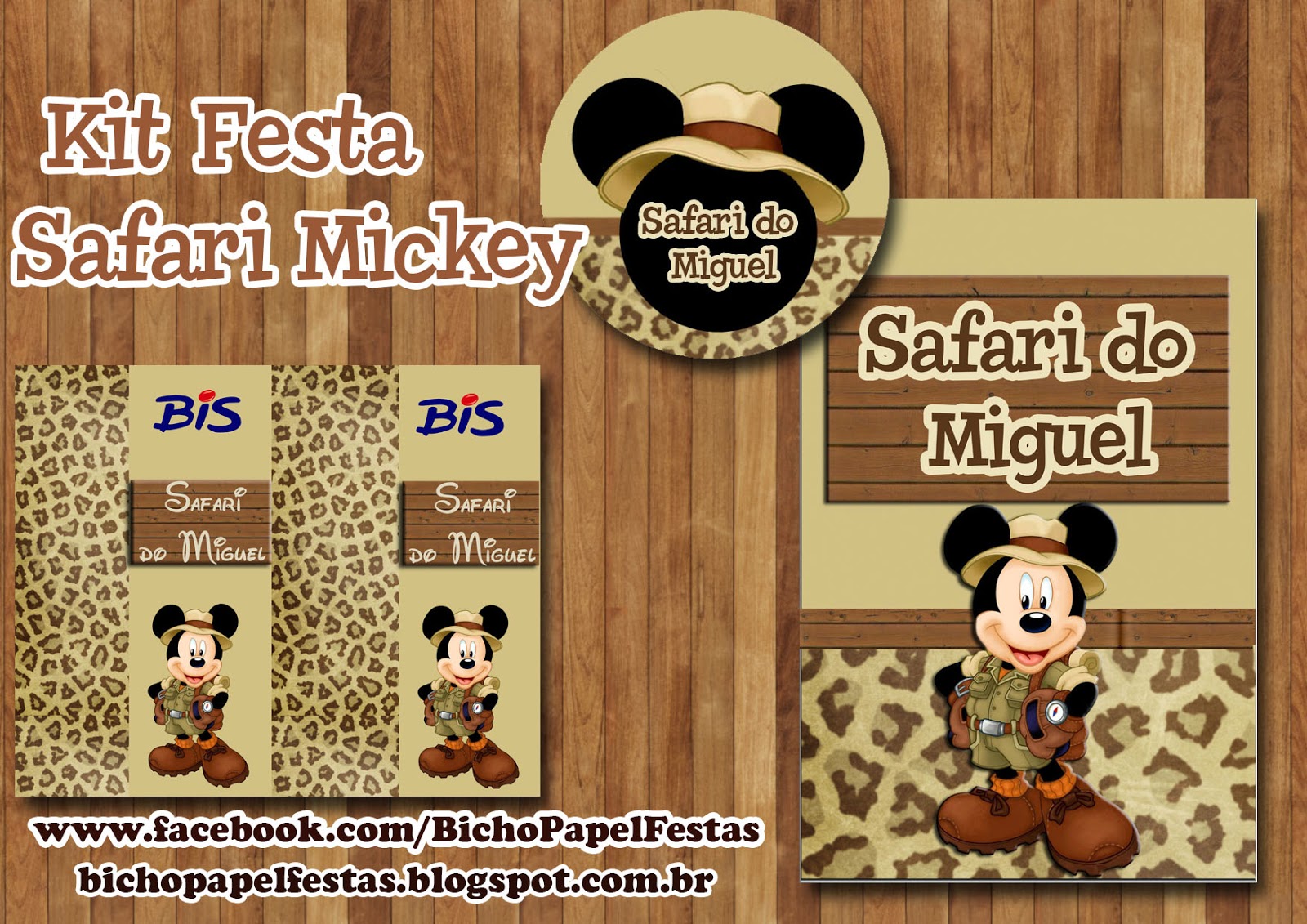 Kit Festa safari do Mickey 