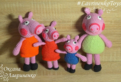 Свинка пеппа вязаная крючком схема Свинка пеппа вязаная крючком схема