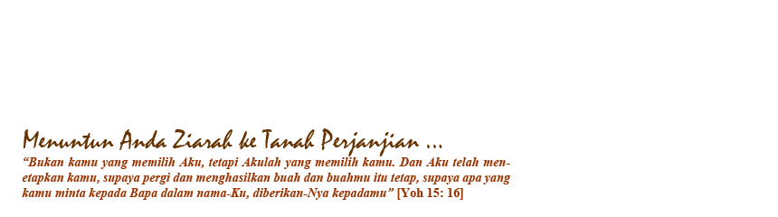 Tour Rohani | Ziarah Holyland | Tour Holyland |shalomholyland.comm