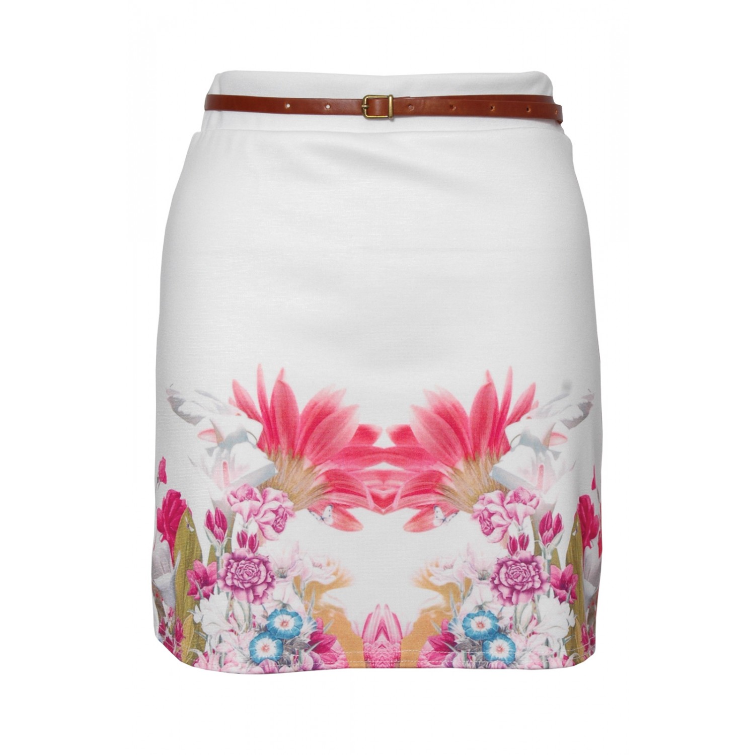Lush Doodles Border Print Skirt