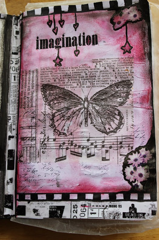 Trying To Imagine Art Journal Right Page by Tori Beveridge