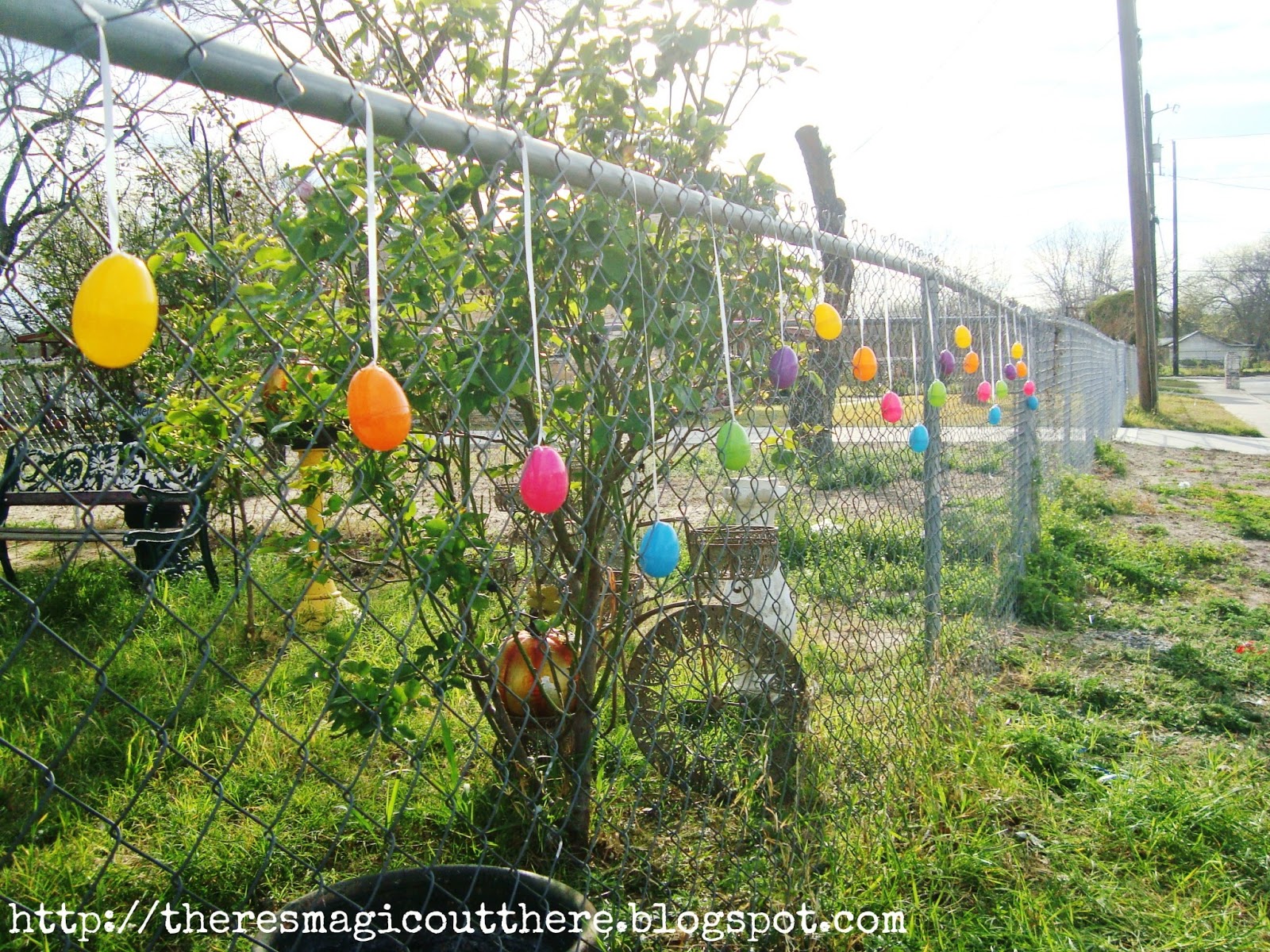There's Magic Out There Decorating your fence for Easter!