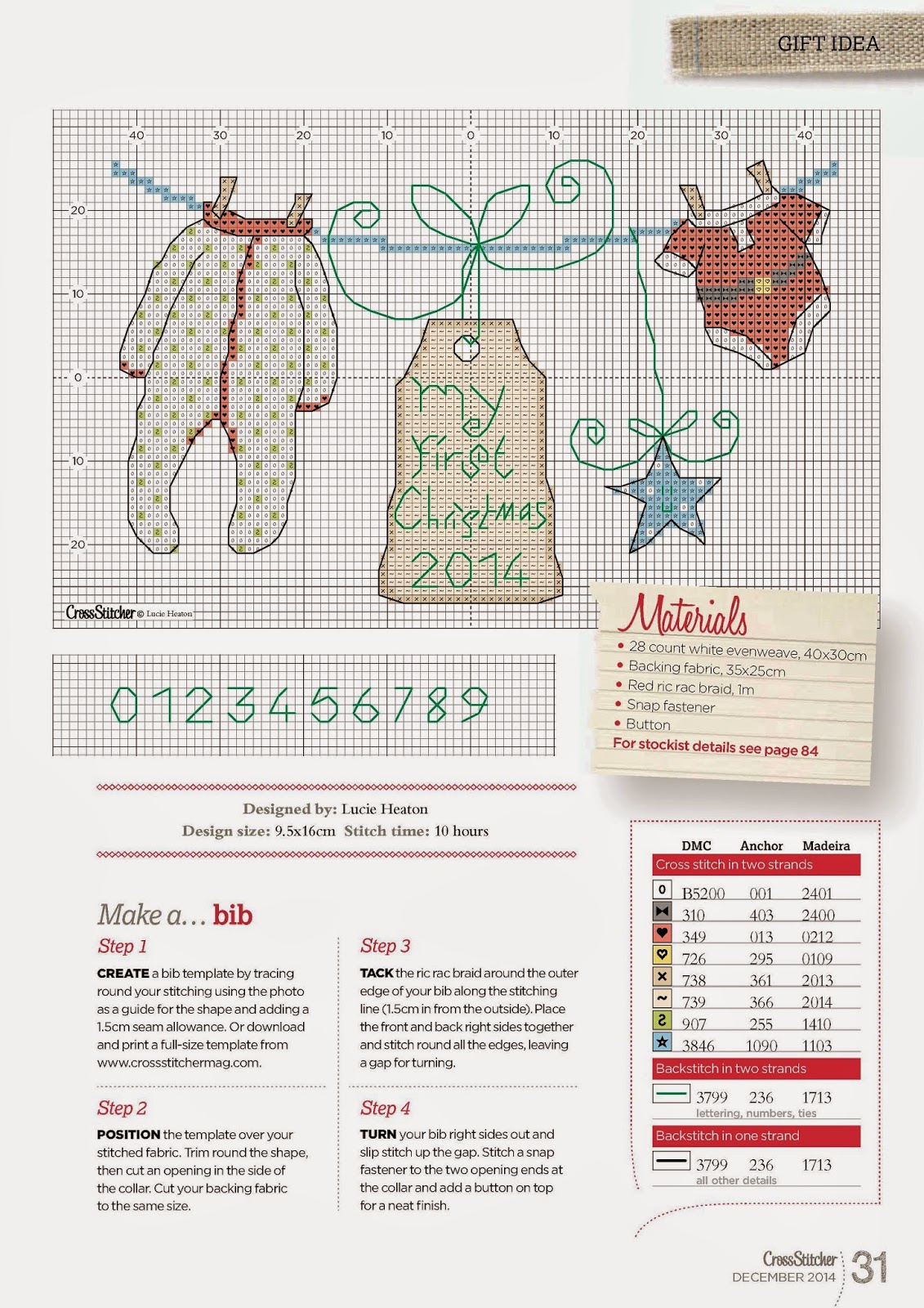 Kanaviçe bebek önlüğü modeli Kanaviçe Şemaları