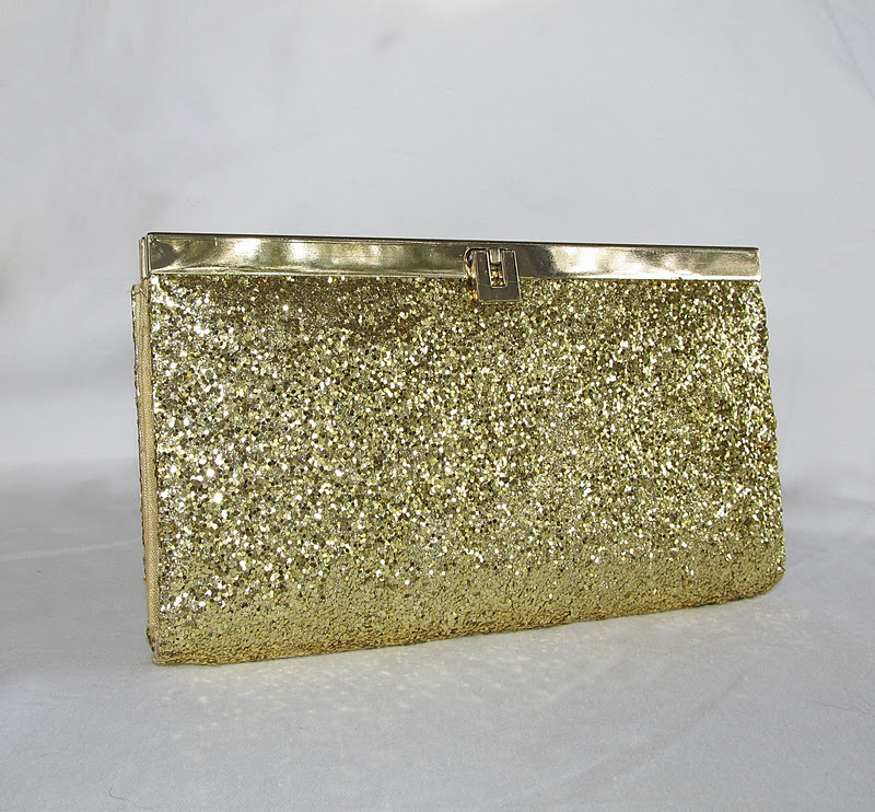 WobiSobi Project ReStyle 48 Gold, Glitter Clutch.