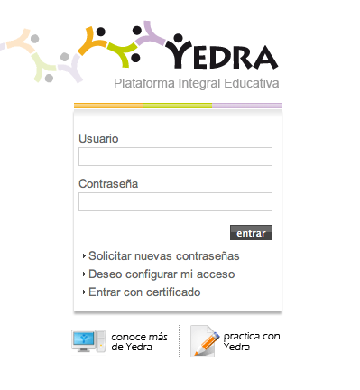 Acceso a la Plataforma Educativa YEDRA