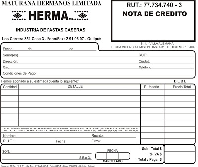 nota de debito