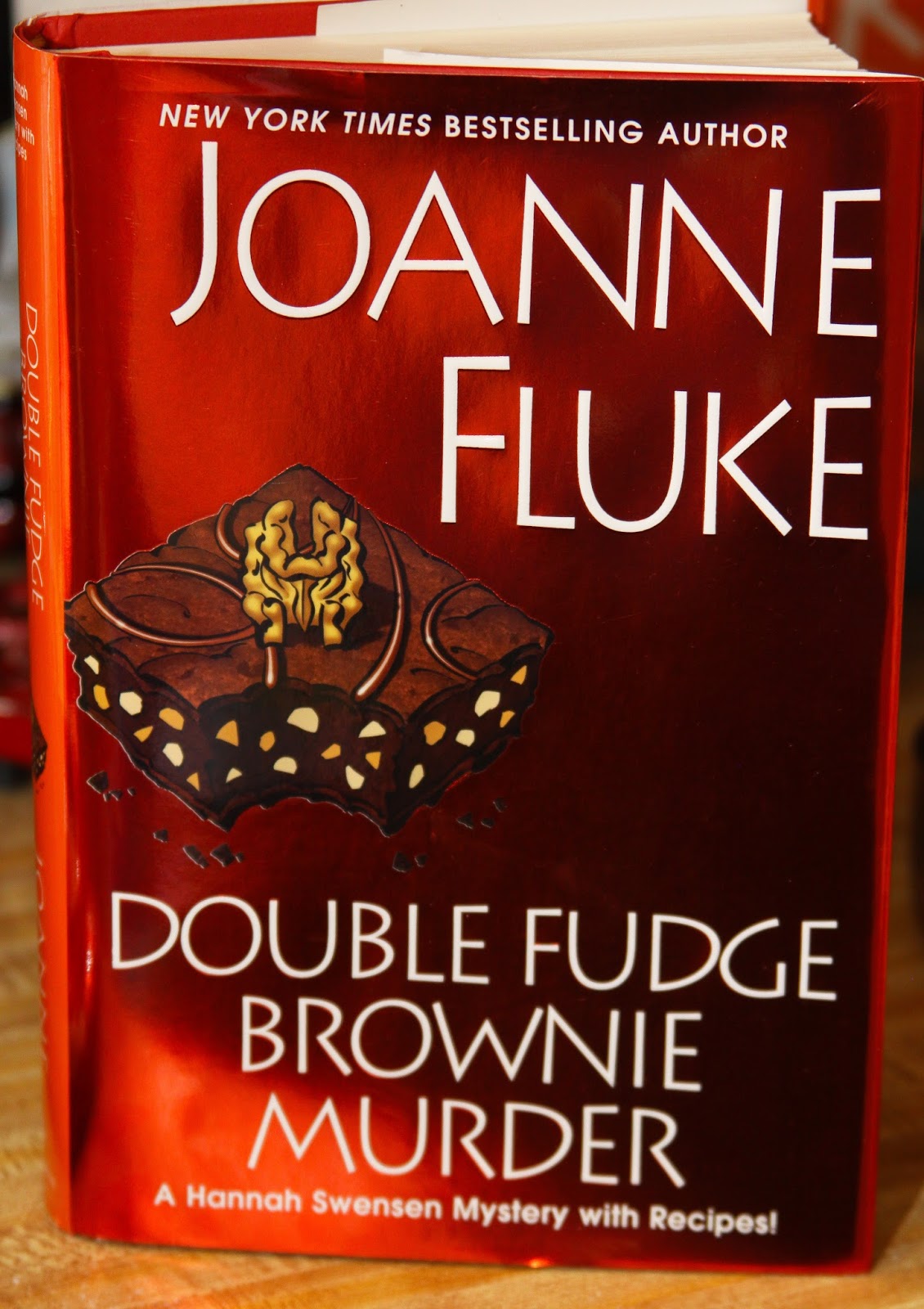 For the Love of Food Double Fudge Brownies and a Joanne Fluke book