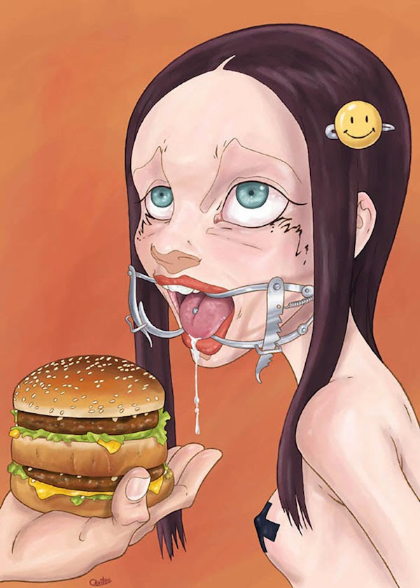Disturbing (But Amazing) Pictures Expose The Absurdities Of Modern Culture Warning Graphic Images - The force-feeding of cheap food to the docile and lethargic public. Disturbing (But Amazing) Pictures Expose The Absurdities Of Modern Culture Warning Graphic Images - The force-feeding of cheap food to the docile and lethargic public.