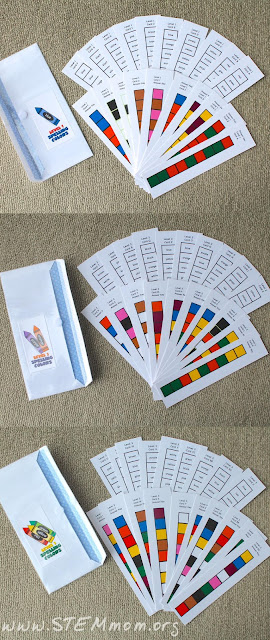 Three Levels of "Reading Color Words" cards: Word student cards, and colored answer keys for easy self-check: from STEMmom.org