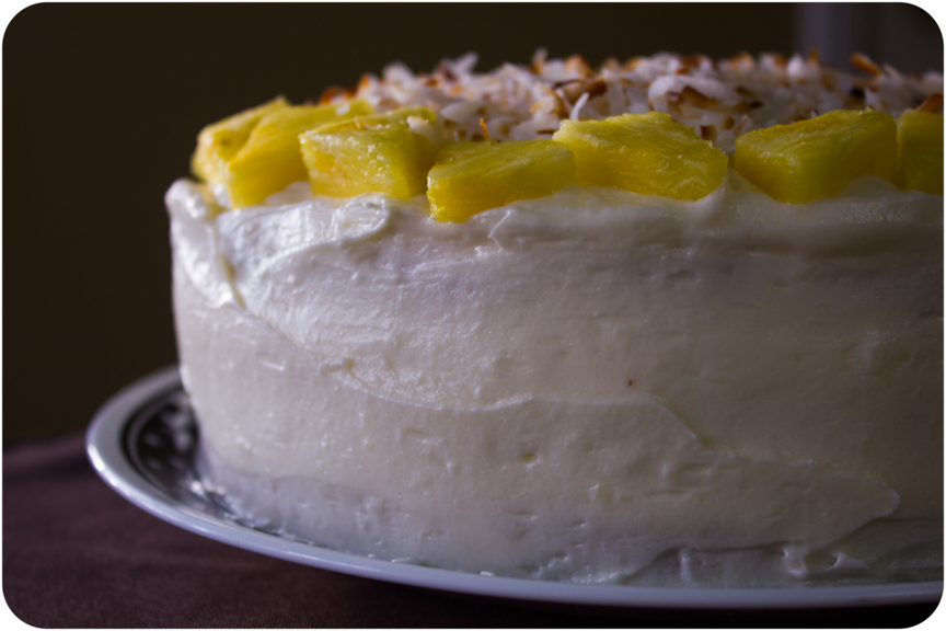 Cupcake Crazy Gem! Triple Layer Coconut & Pineapple Birthday Cake