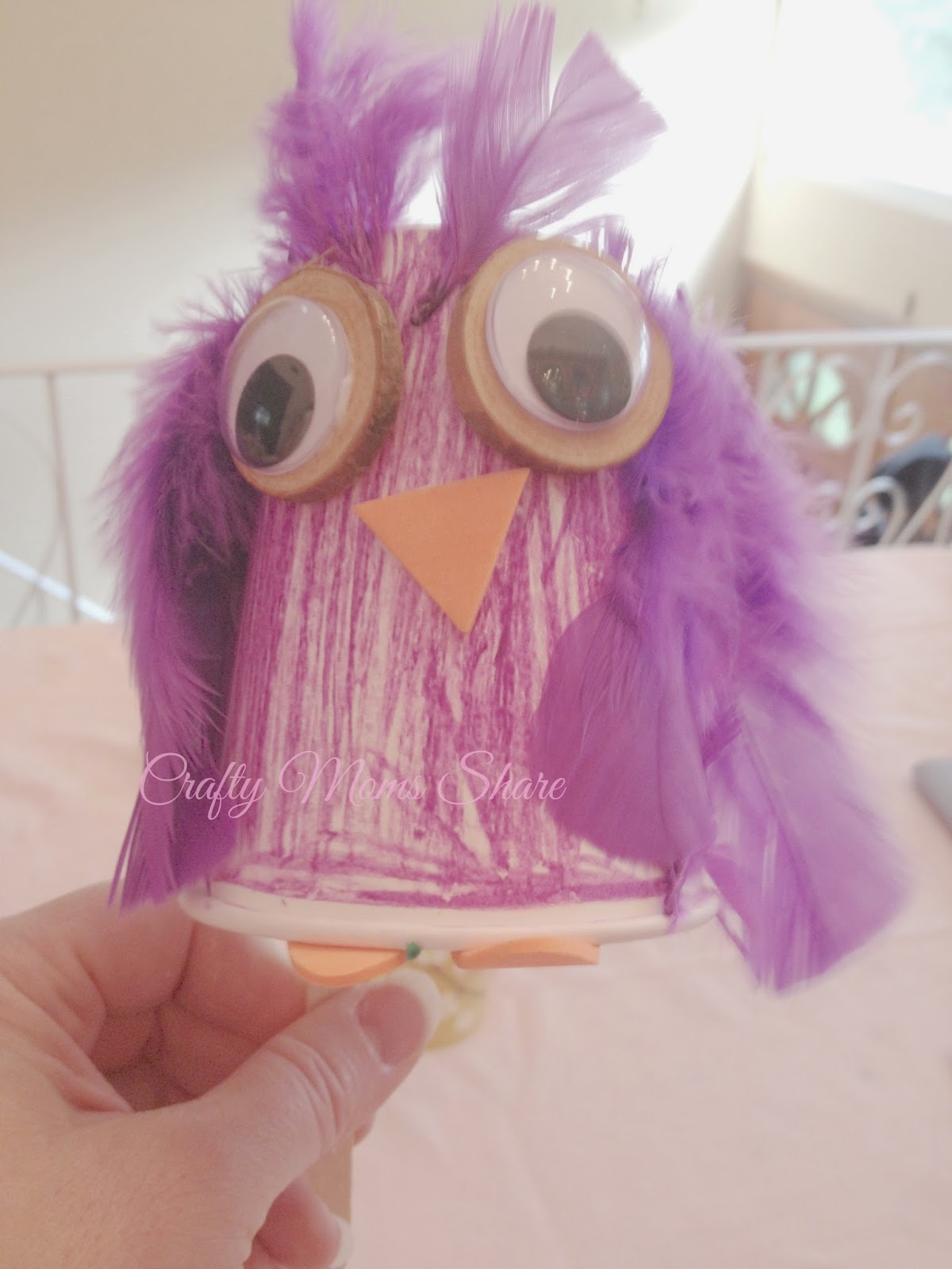 Crafty Moms Share Easy Cup Owl Craft