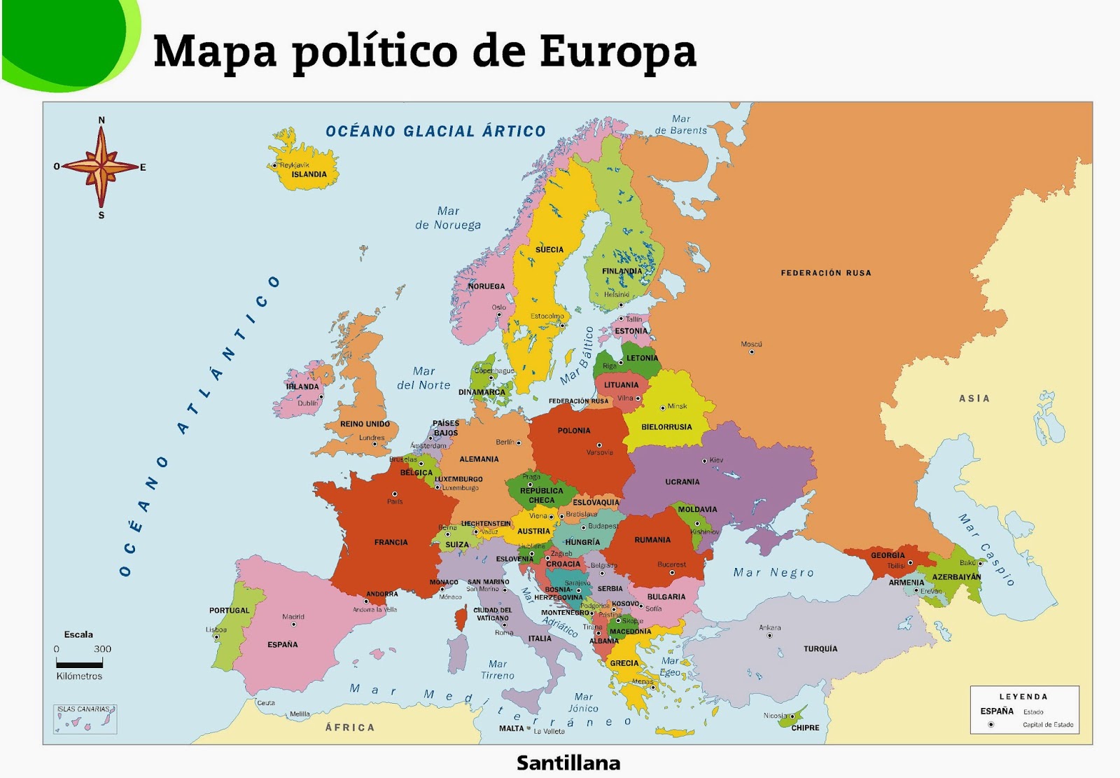Infanta Catalina - 6th course 2014/2015: Europe map (again)