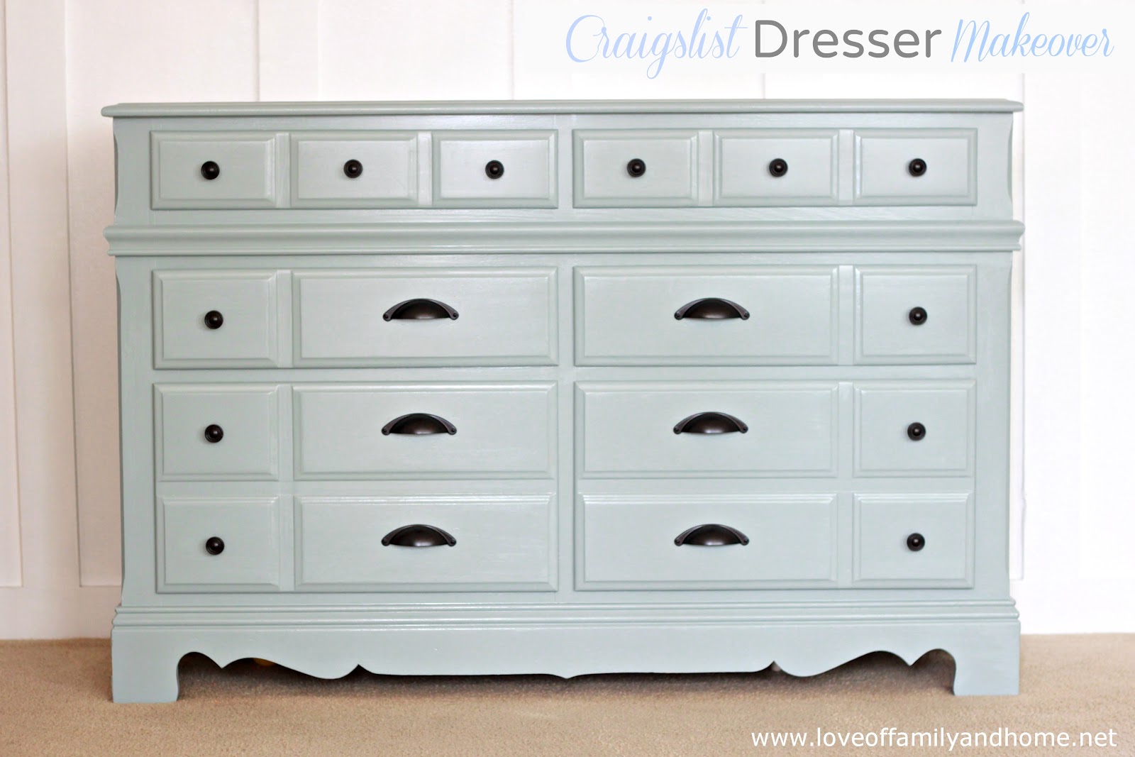 My Craigslist Dresser Makeover Reveal.... Love of Family & Home