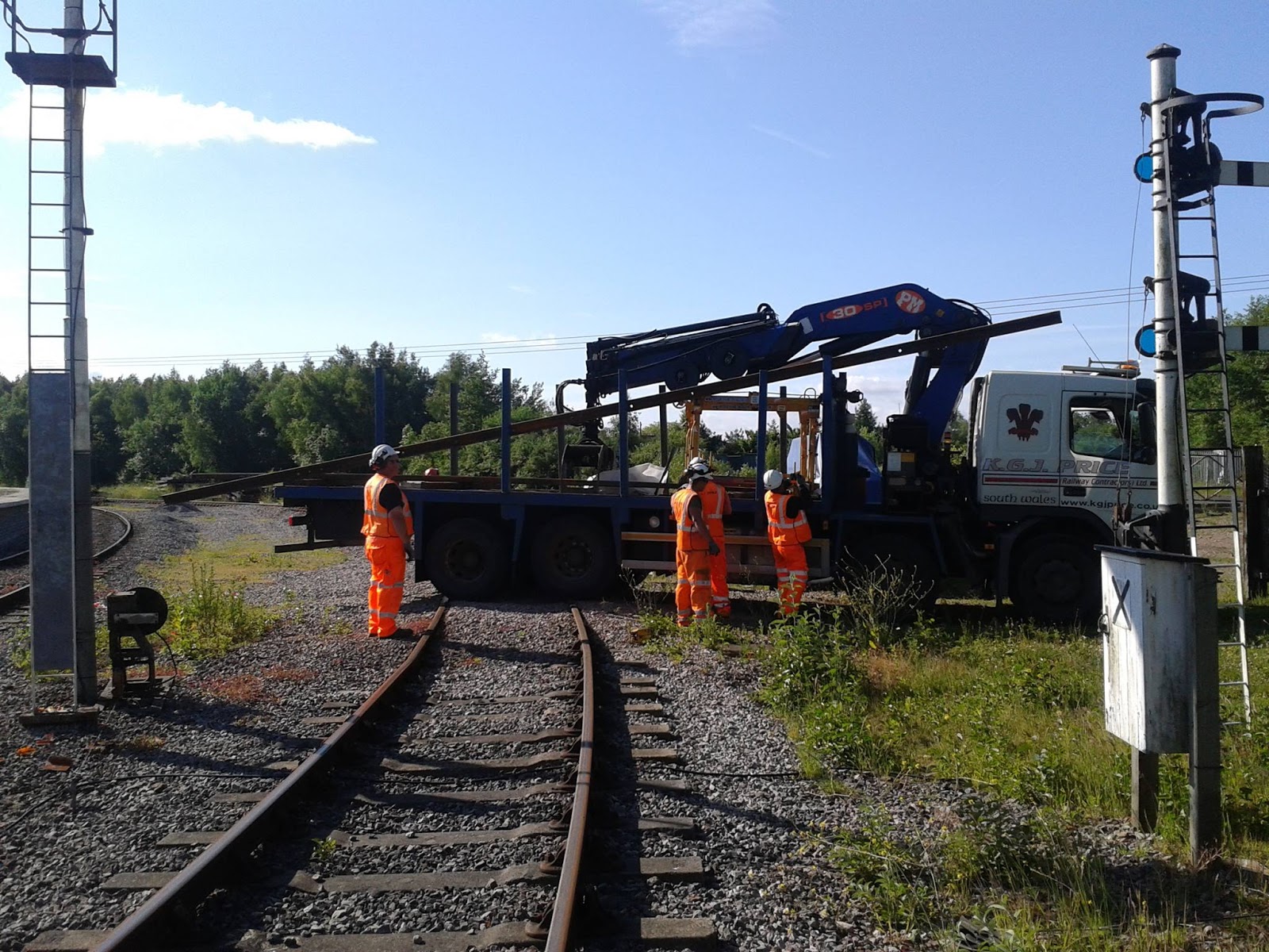 Dean Forest Railway Permanent Way Gang. Pointwork and greasers.
