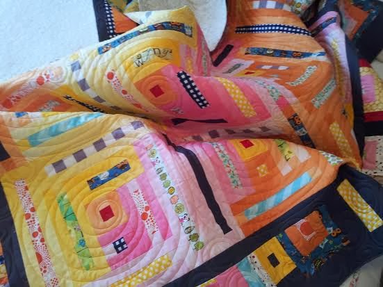 I quilted Kim's Quilt that is going to the International Quilt Festival in Houston TX
