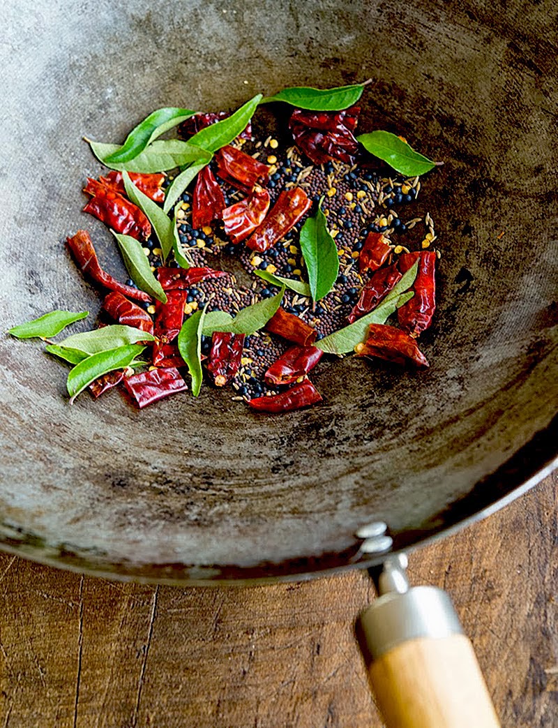 Yellow Lemon Rice with Curry Leaves WILD GREENS & SARDINES