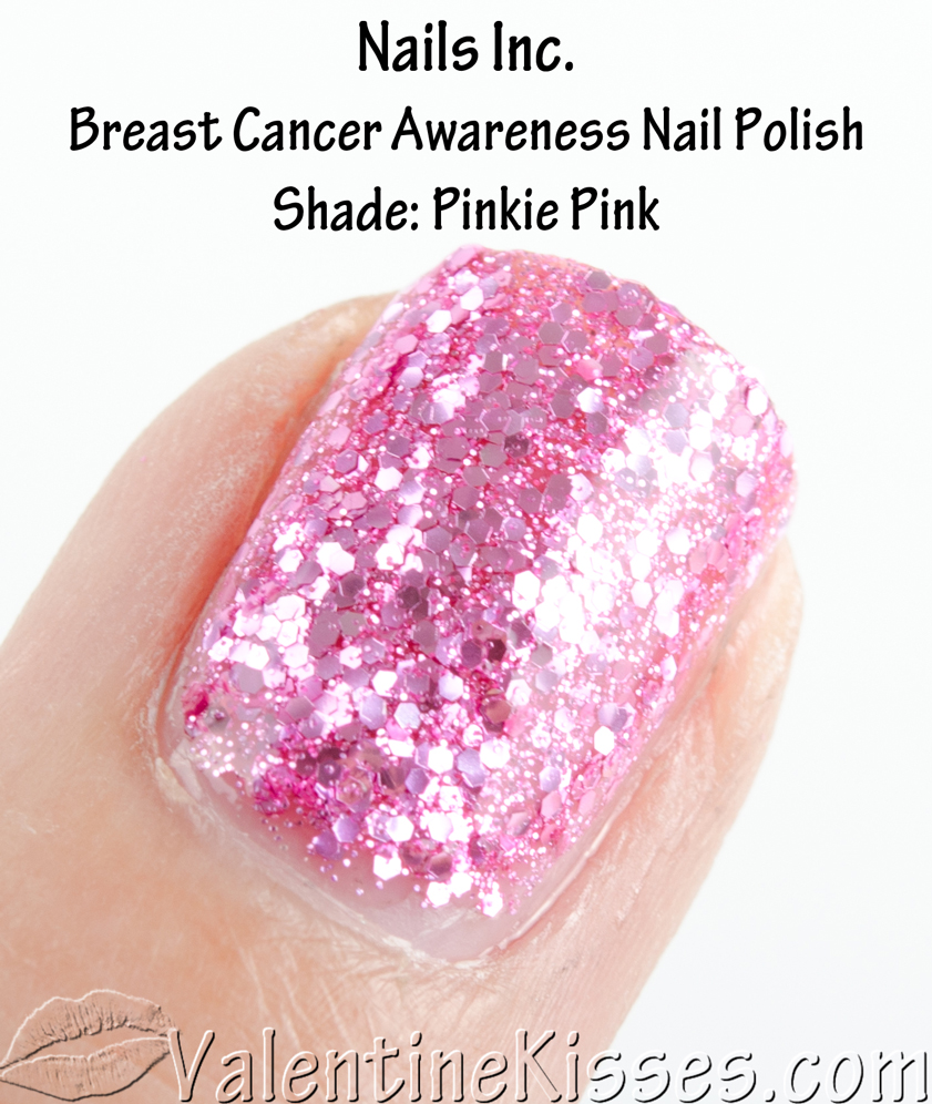 Valentine Kisses Nails Inc. Breast Cancer Awareness Nail Polish in