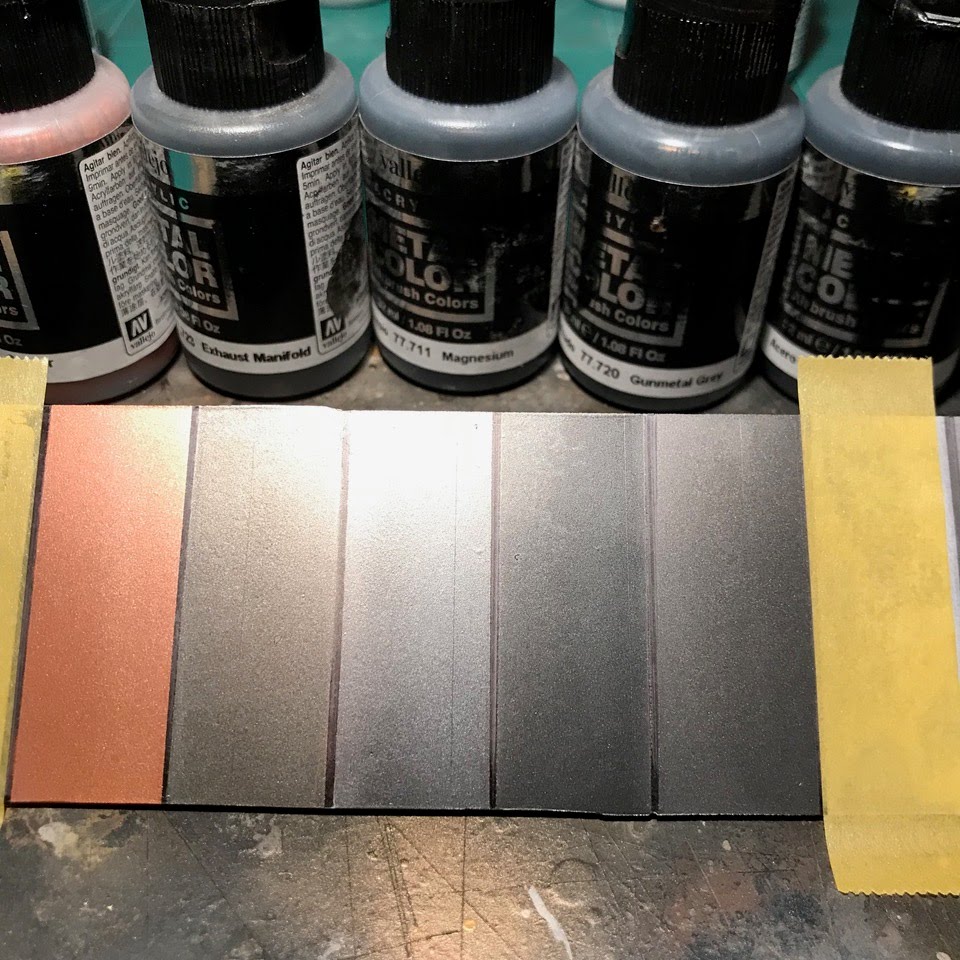 Testing Vallejo Metal Colors - Great Acrylic Metal Paints 