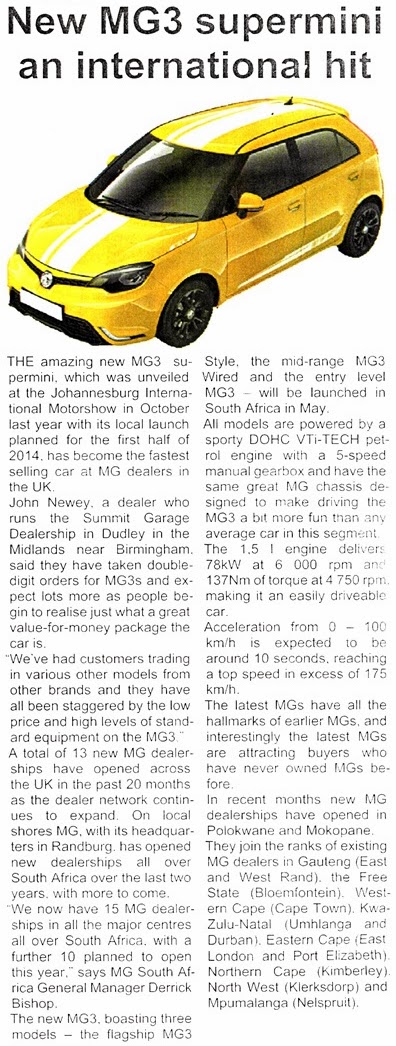 MG in South Africa..... Blog+27