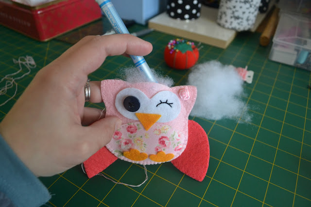 Easy felted owl