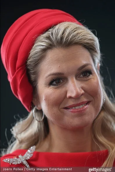 Queen Maxima of the Netherlands is pictured at the Fischautkionshalle during their state visit on March 20, 2015 in Hamburg, Germany