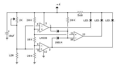 Light Level Indicator Circuit Diagram 