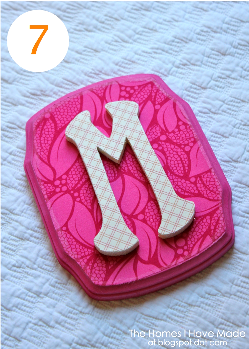 Ideas for Decorating Wall Plaques Fabric & Paper Monogram The Homes