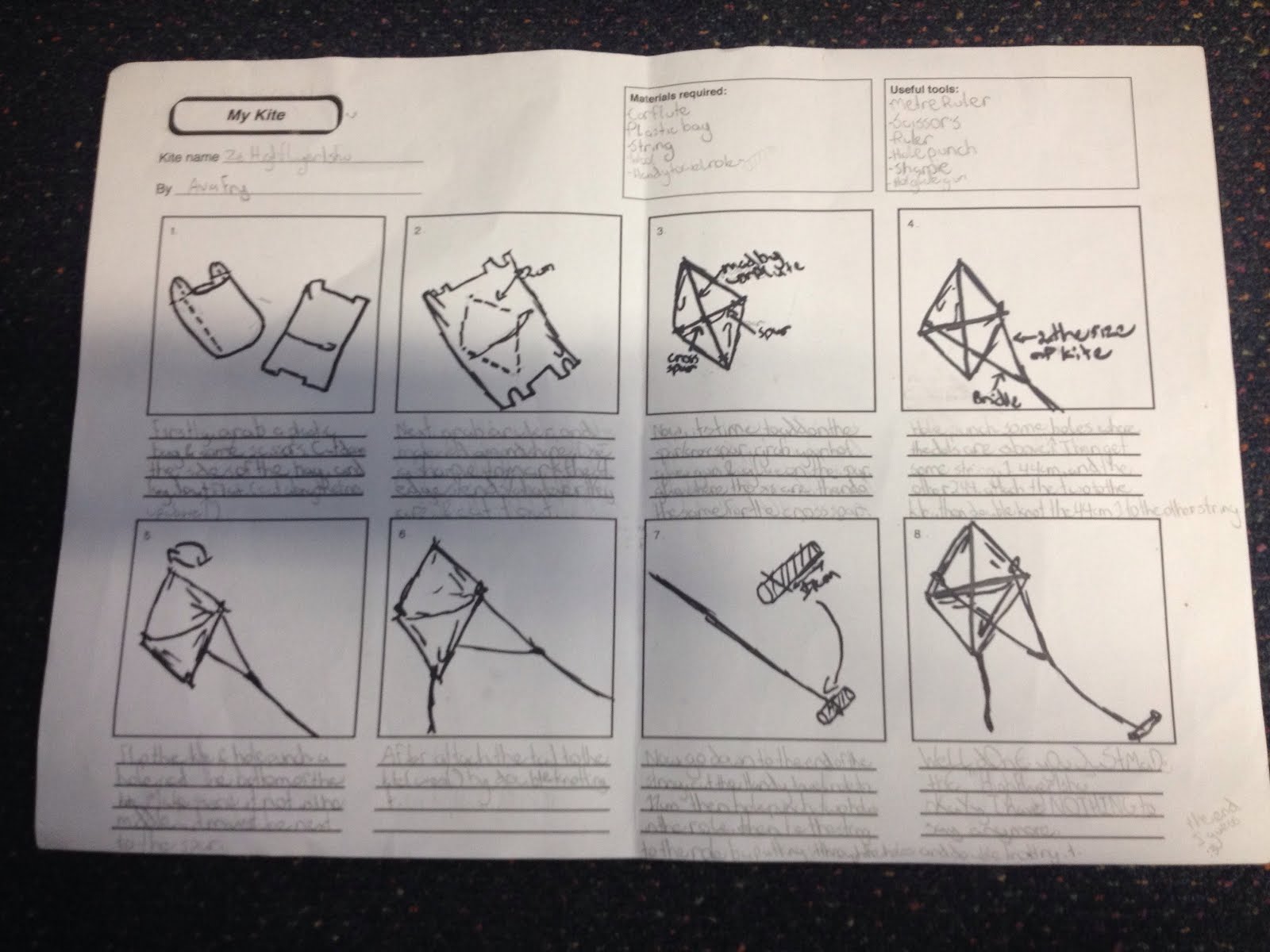 Koru 1 Bromley Kite Project Construction and Testing